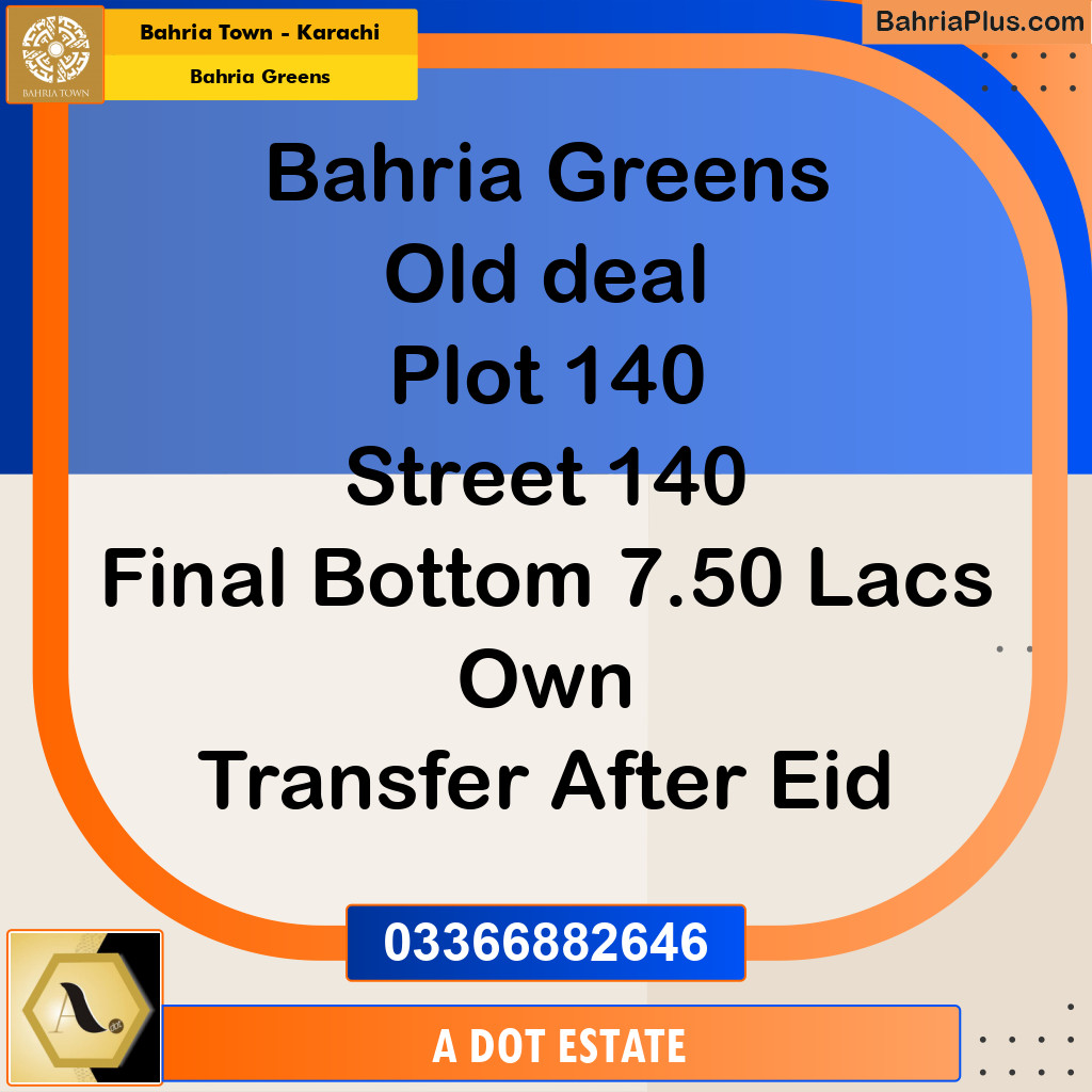 75 Sq. Yards Residential Plot for Sale in Bahria Greens -  Bahria Town, Karachi - (BP-176463)