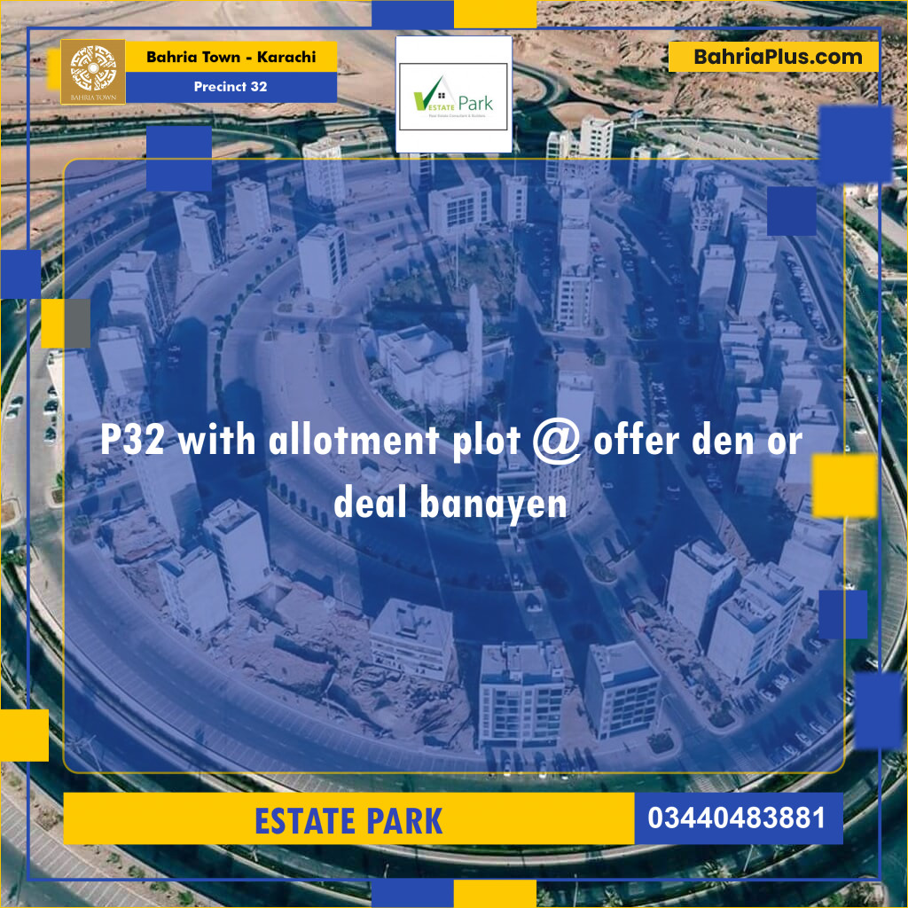 250 Sq. Yards Residential Plot for Sale in Precinct 32 -  Bahria Town, Karachi - (BP-176499)
