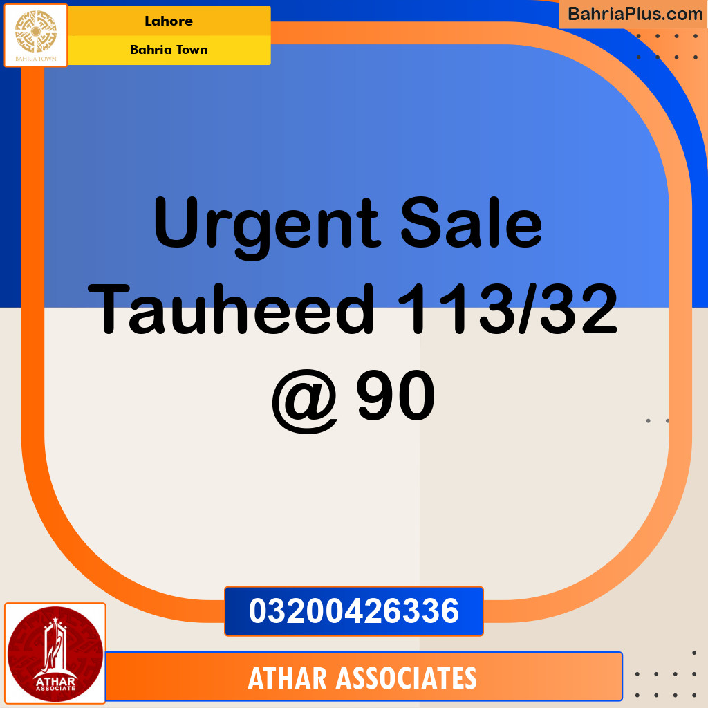 Residential Plot for Sale in Bahria Town, Lahore - (BP-176507)