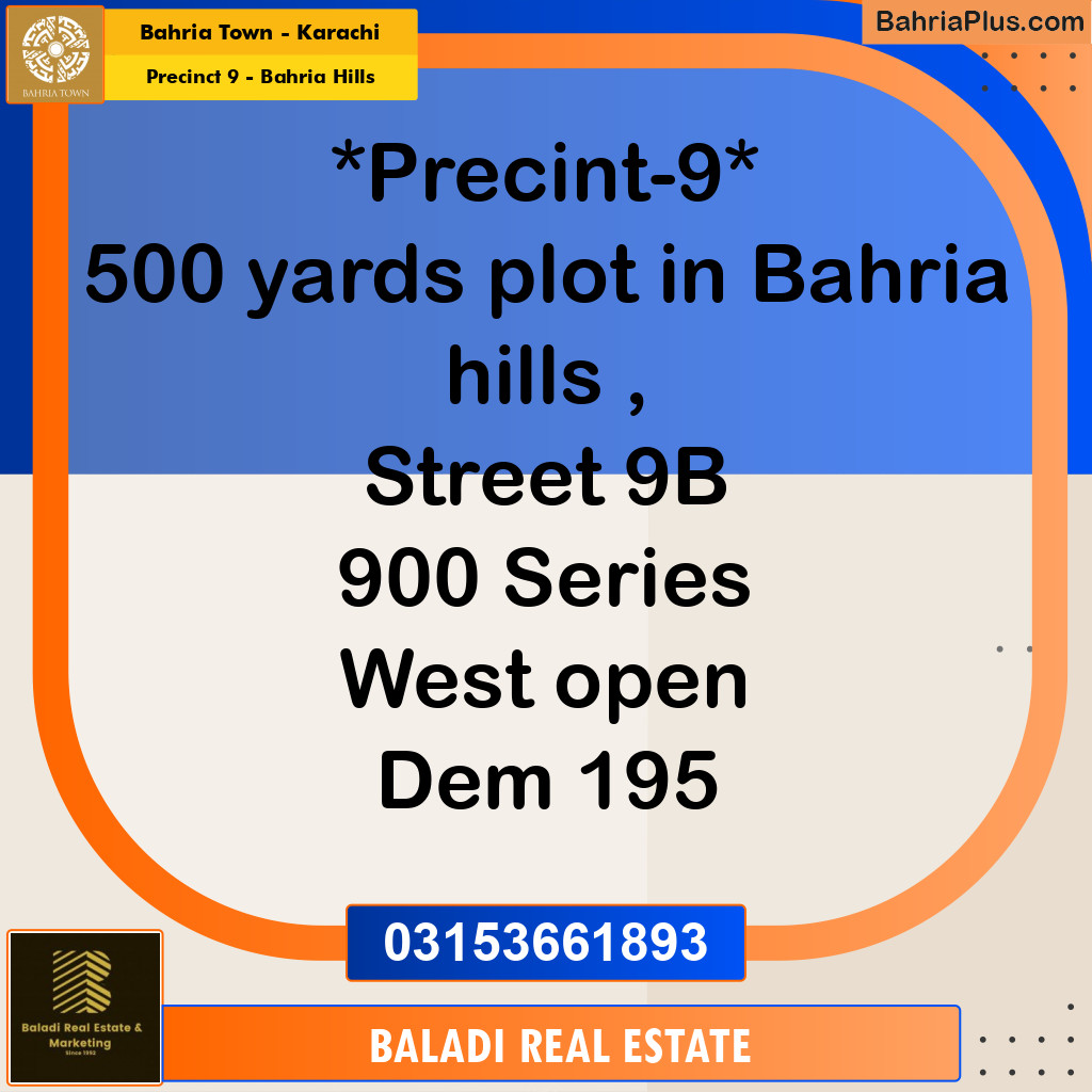 Residential Plot for Sale in Precinct 9 - Bahria Hills -  Bahria Town, Karachi - (BP-176603)