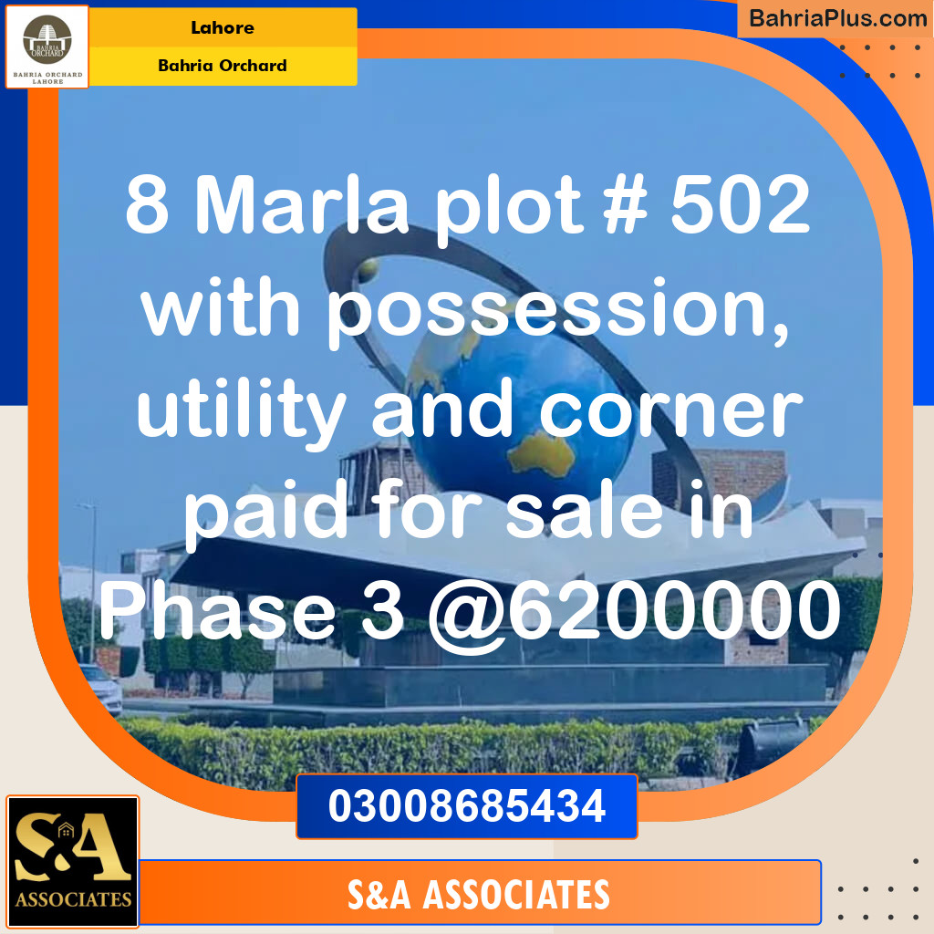 Residential Plot for Sale in Bahria Orchard, Lahore - (BP-176622)