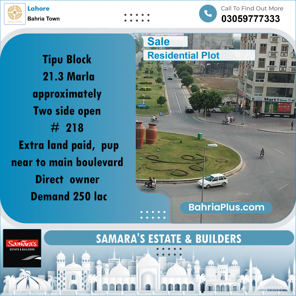 Residential Plot for Sale in Bahria Town, Lahore - (BP-176666)