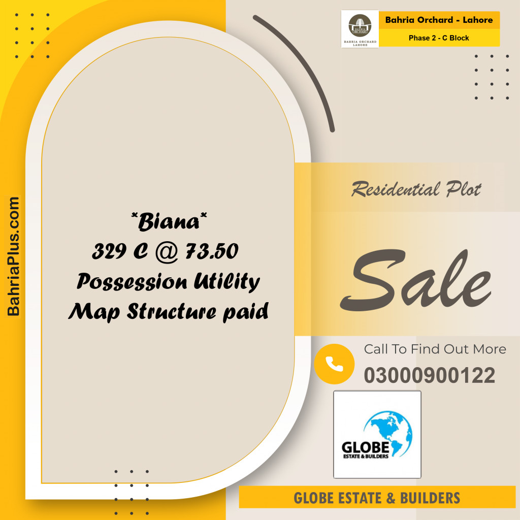 Residential Plot for Sale in Phase 2 - C Block -  Bahria Orchard, Lahore - (BP-176678)