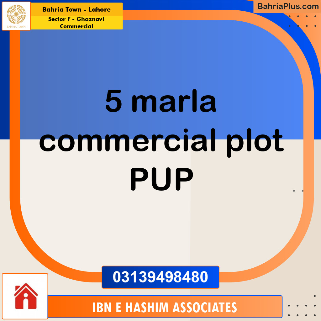 Commercial Plot for Sale in Sector F - Ghaznavi Commercial -  Bahria Town, Lahore - (BP-176728)