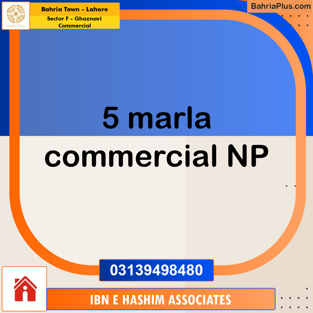 Commercial Plot for Sale in Sector F - Ghaznavi Commercial -  Bahria Town, Lahore - (BP-176729)