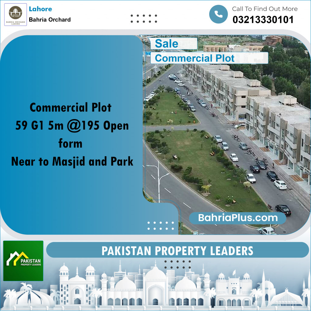Commercial Plot for Sale in Bahria Orchard, Lahore - (BP-176736)