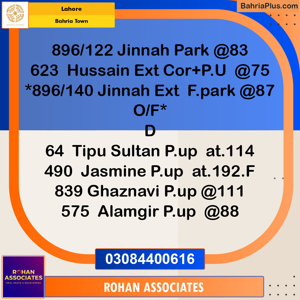 Residential Plot for Sale in Sector F - Alamgir Block -  Bahria Town, Lahore - (BP-176854)