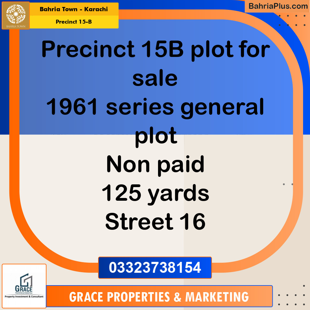 125 Sq. Yards Residential Plot for Sale in Precinct 15-B -  Bahria Town, Karachi - (BP-176870)