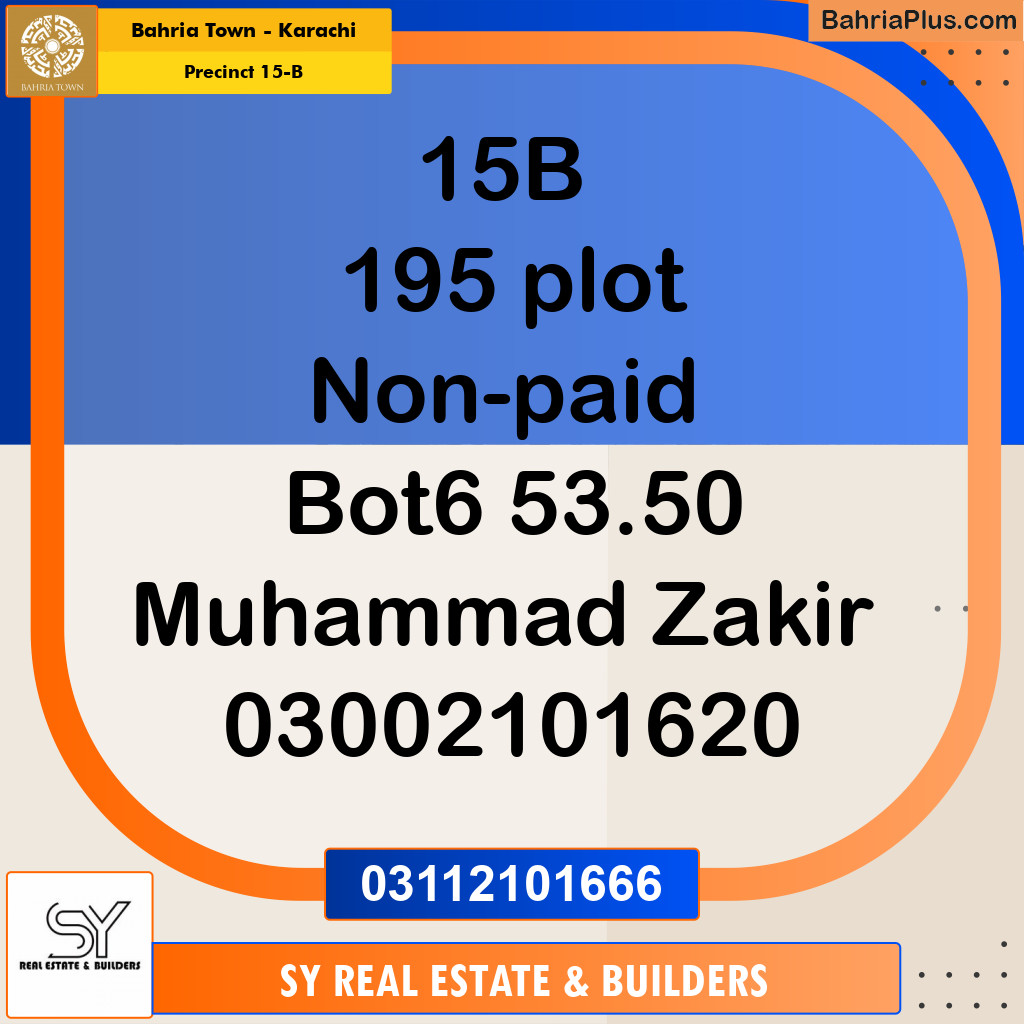 125 Sq. Yards Residential Plot for Sale in Precinct 15-B -  Bahria Town, Karachi - (BP-176992)