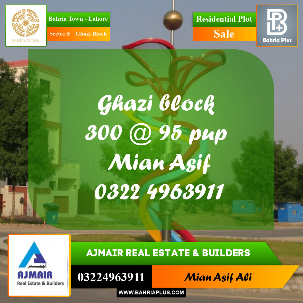Residential Plot for Sale in Sector F - Ghazi Block - Bahria Town, Lahore - (BP-177001)