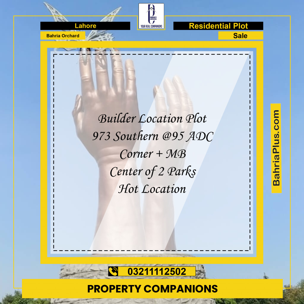 Residential Plot for Sale in Phase 1 - Southern District -  Bahria Orchard, Lahore - (BP-177068)