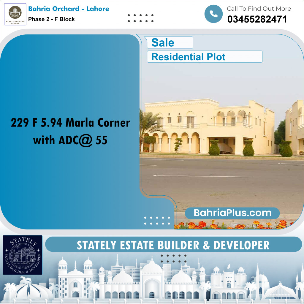 Residential Plot for Sale in Phase 2 - F Block -  Bahria Orchard, Lahore - (BP-177147)