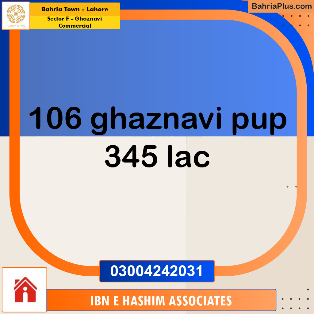 Commercial Plot for Sale in Sector F - Ghaznavi Commercial - Bahria Town, Lahore - (BP-177158)