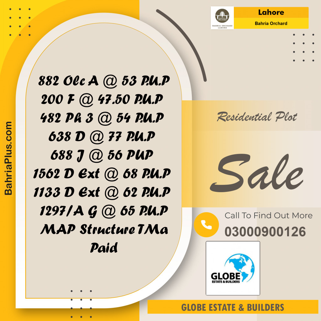 Residential Plot for Sale in OLC-A Block -  Bahria Orchard, Lahore - (BP-177184)