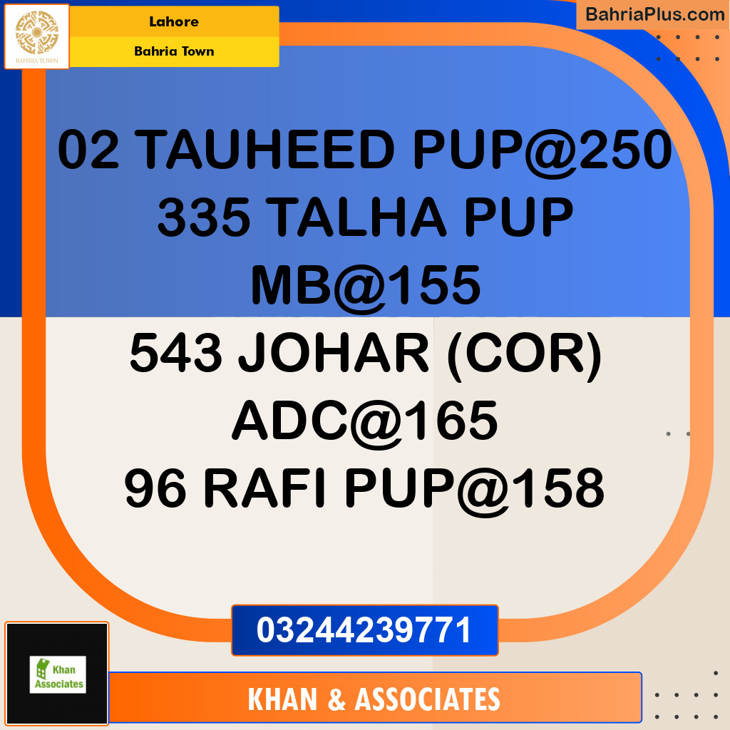 Residential Plot for Sale in Sector F - Tauheed Block -  Bahria Town, Lahore - (BP-177233)