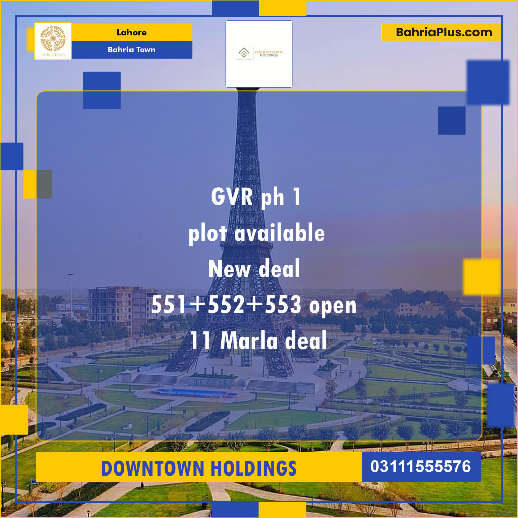 Residential Plot for Sale in Golf Phase 1 -  Bahria Town, Lahore - (BP-177239)