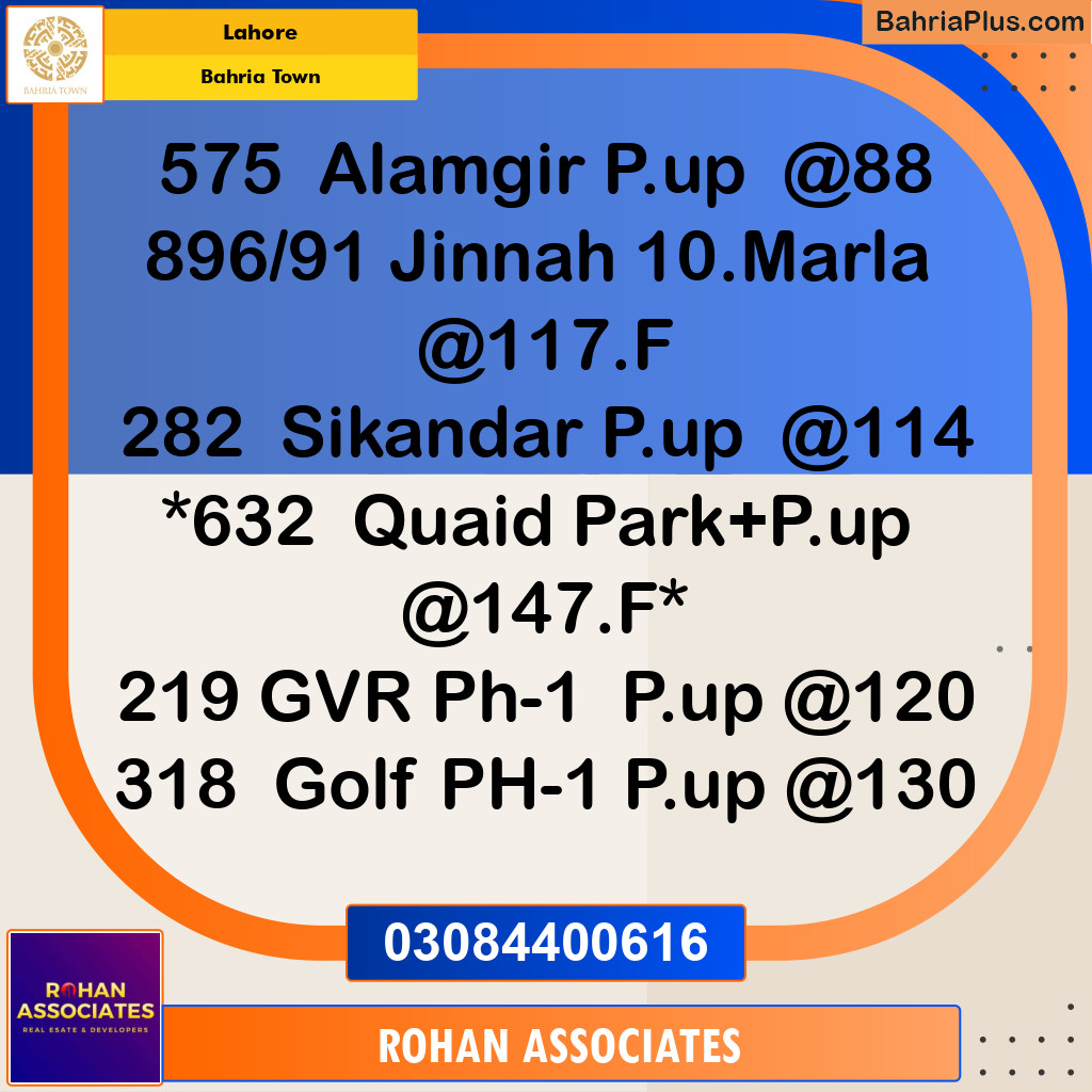 Residential Plot for Sale in Golf Phase 1 -  Bahria Town, Lahore - (BP-177282)