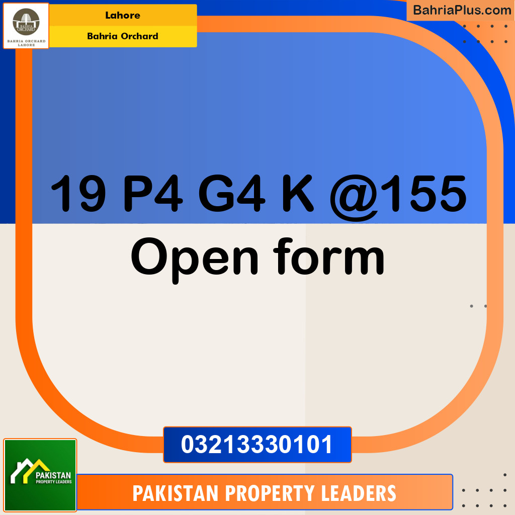 Residential Plot for Sale in Phase 4 - G4 Block -  Bahria Orchard, Lahore - (BP-177305)