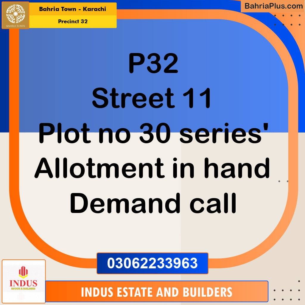 250 Sq. Yards Residential Plot for Sale in Precinct 32 -  Bahria Town, Karachi - (BP-177329)