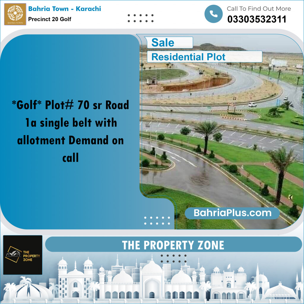 Residential Plot for Sale in Precinct 20 Golf -  Bahria Town, Karachi - (BP-177361)