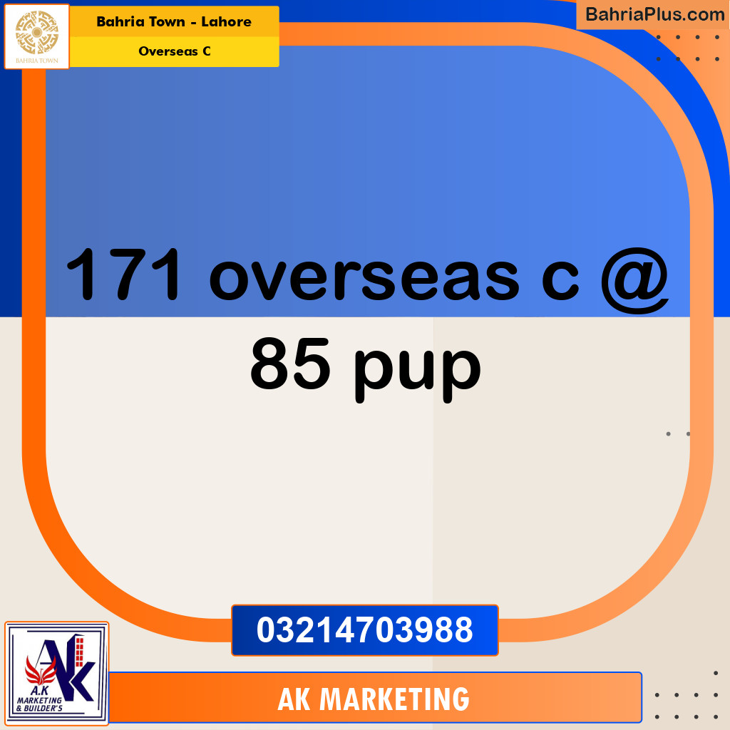 Residential Plot for Sale in Overseas C -  Bahria Town, Lahore - (BP-177442)
