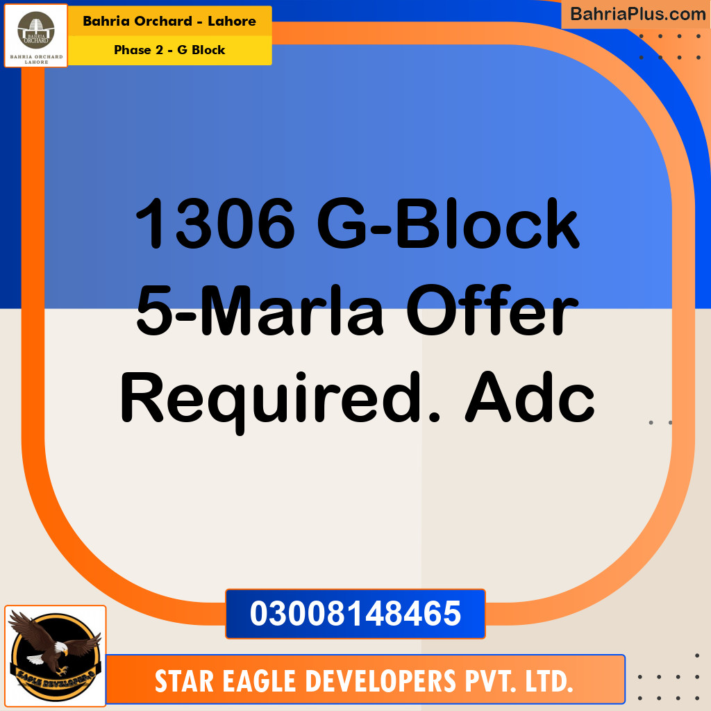 Residential Plot for Sale in Phase 2 - G Block -  Bahria Orchard, Lahore - (BP-177475)