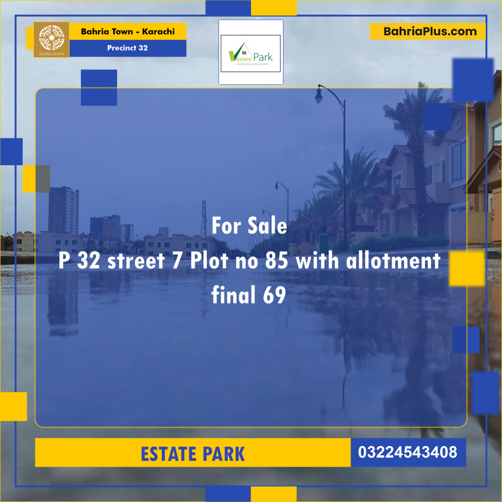 250 Sq. Yards Residential Plot for Sale in Precinct 32 -  Bahria Town, Karachi - (BP-177575)