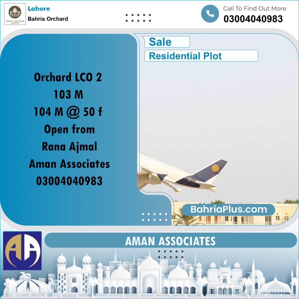 Residential Plot for Sale in Bahria Orchard, Lahore - (BP-177585)