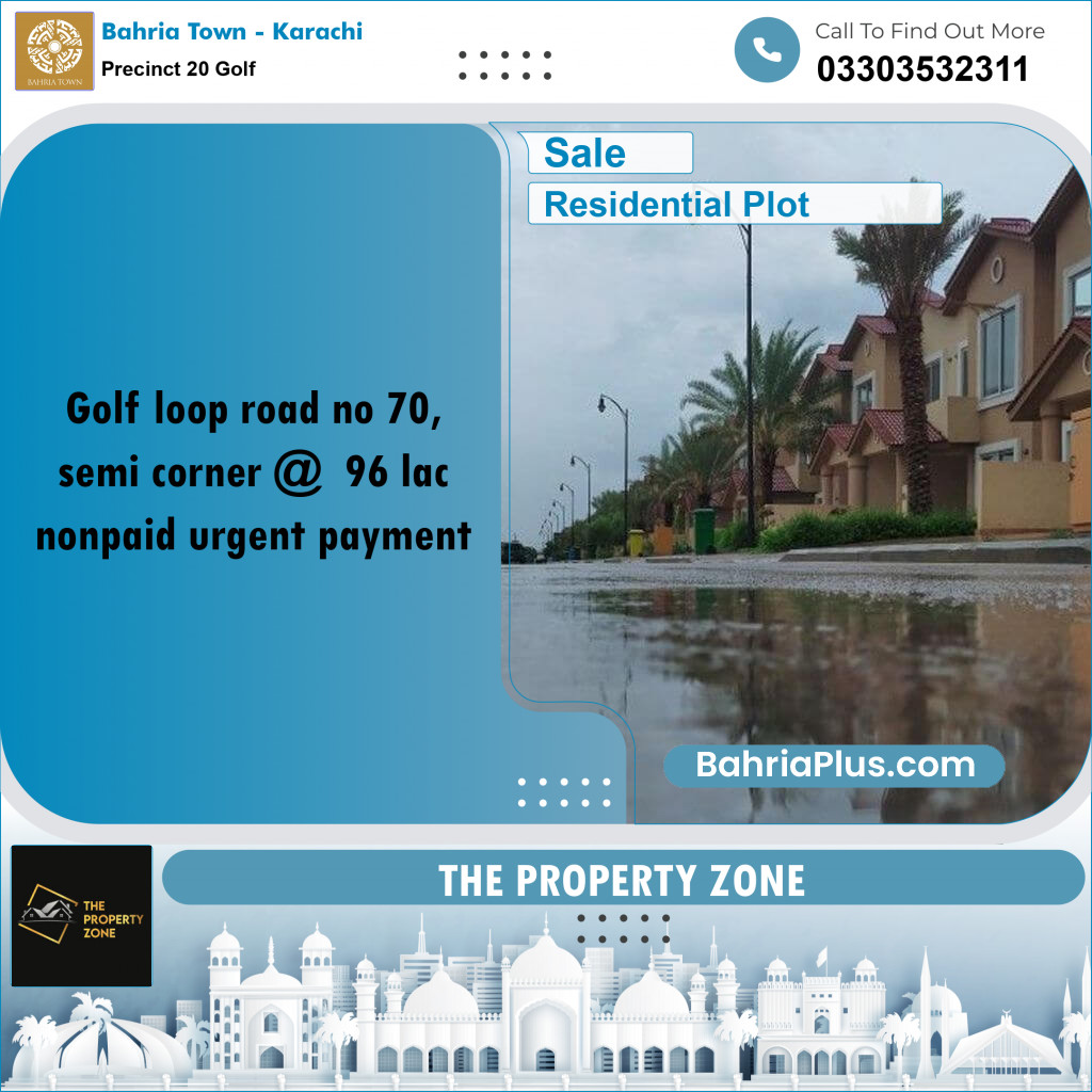 Residential Plot for Sale in Precinct 20 Golf -  Bahria Town, Karachi - (BP-177636)