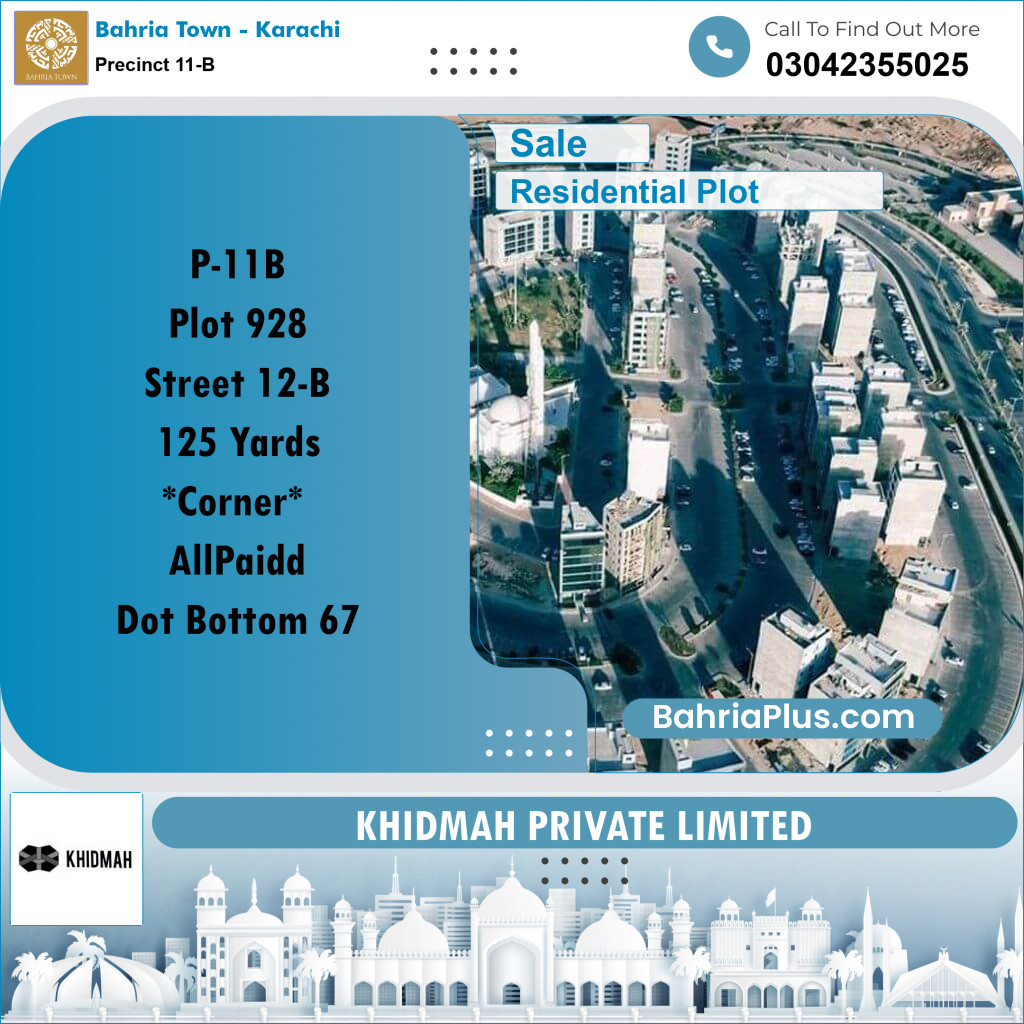 125 Sq. Yards Residential Plot for Sale in Precinct 11-B -  Bahria Town, Karachi - (BP-177654)