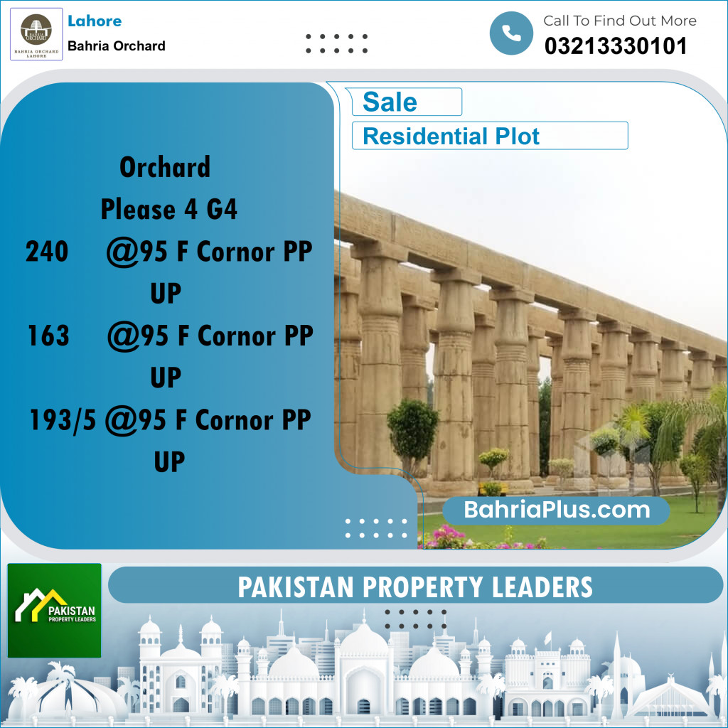 Residential Plot for Sale in Bahria Orchard, Lahore - (BP-177738)