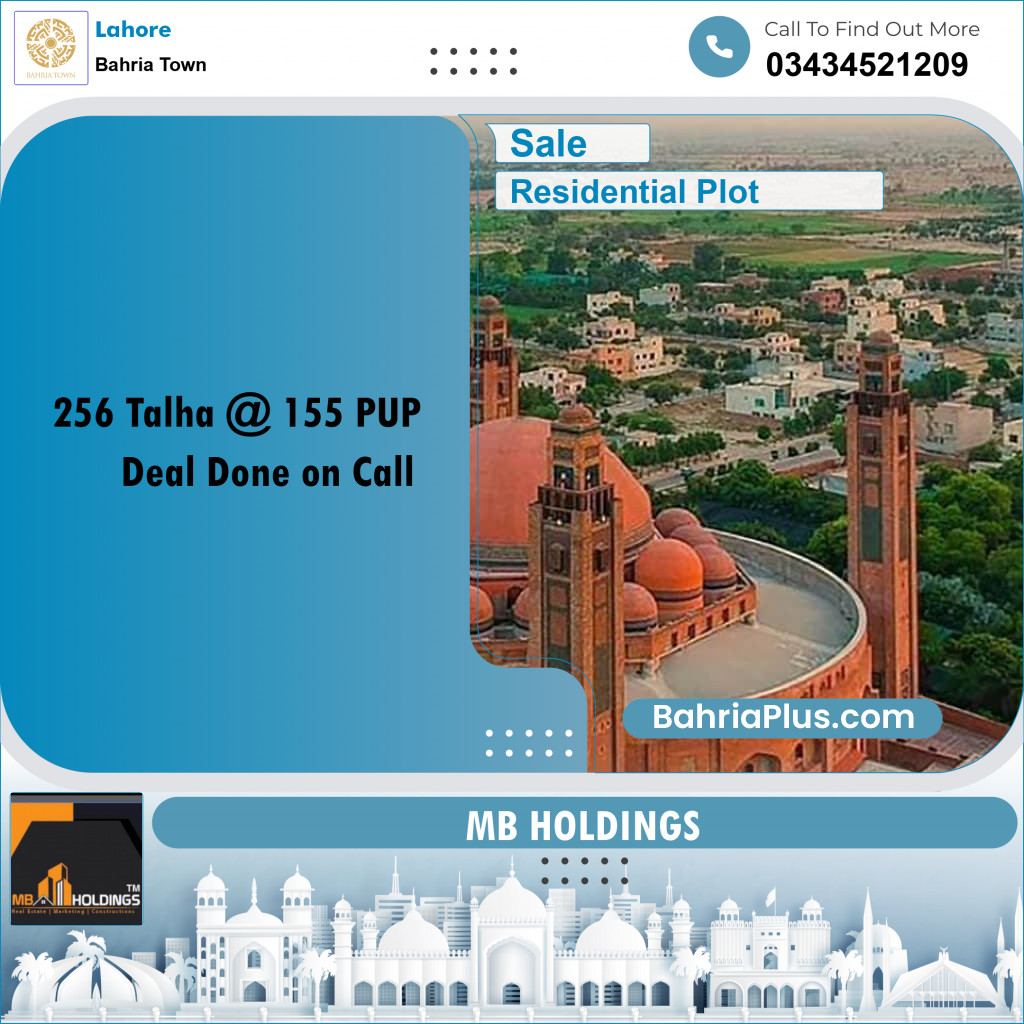 Residential Plot for Sale in Bahria Town, Lahore - (BP-177786)