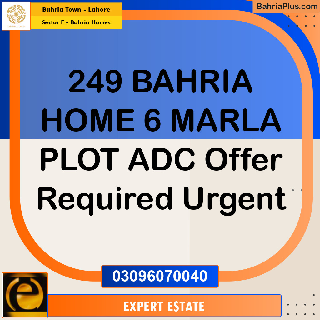 Residential Plot for Sale in Sector E - Bahria Homes -  Bahria Town, Lahore - (BP-177798)