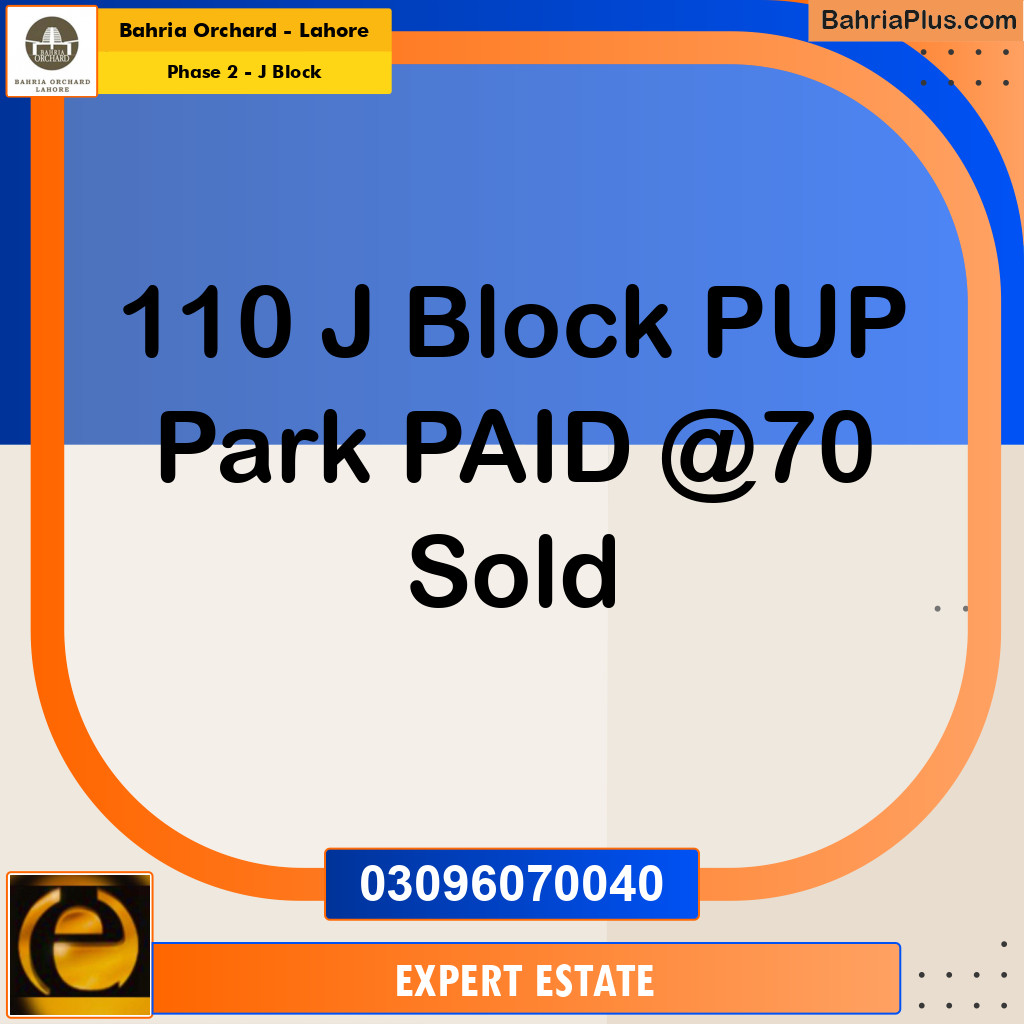 Residential Plot for Sale in Phase 2 - J Block -  Bahria Orchard, Lahore - (BP-177805)