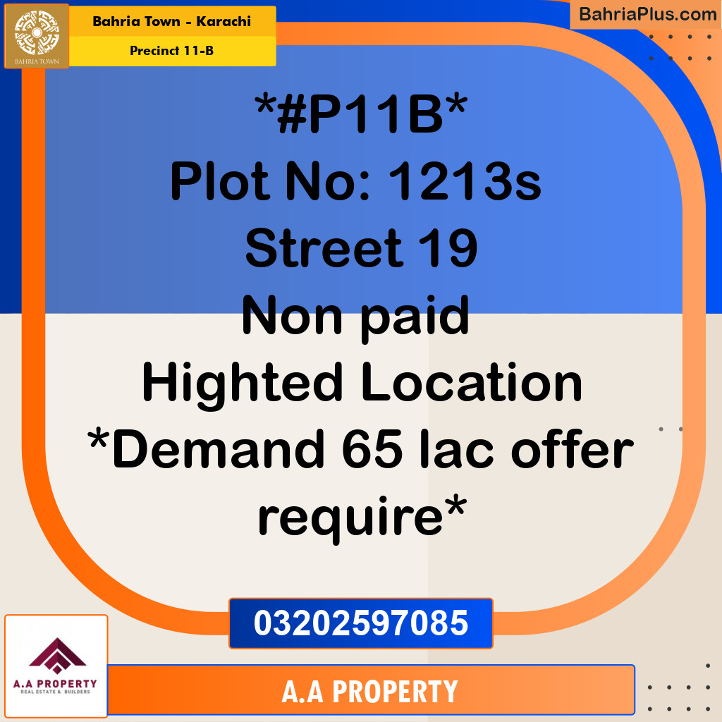 125 Sq. Yards Residential Plot for Sale in Precinct 11-B -  Bahria Town, Karachi - (BP-177815)