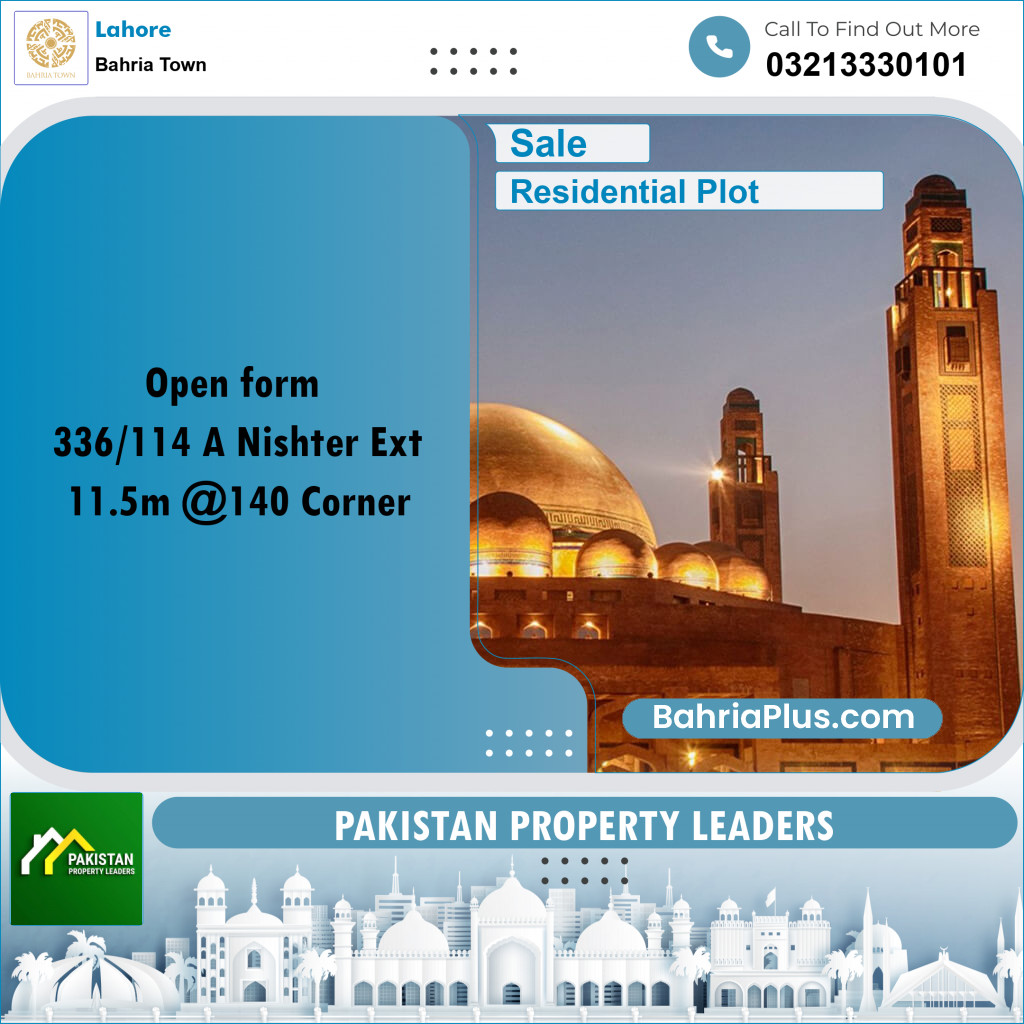Residential Plot for Sale in Bahria Town, Lahore - (BP-177935)