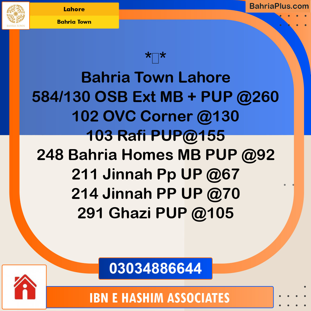 Residential Plot for Sale in Bahria Town, Lahore - (BP-178043)