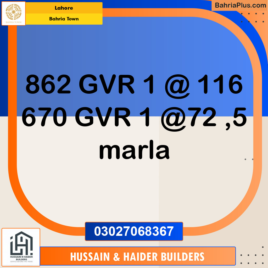 Residential Plot for Sale in Bahria Town, Lahore - (BP-178140)