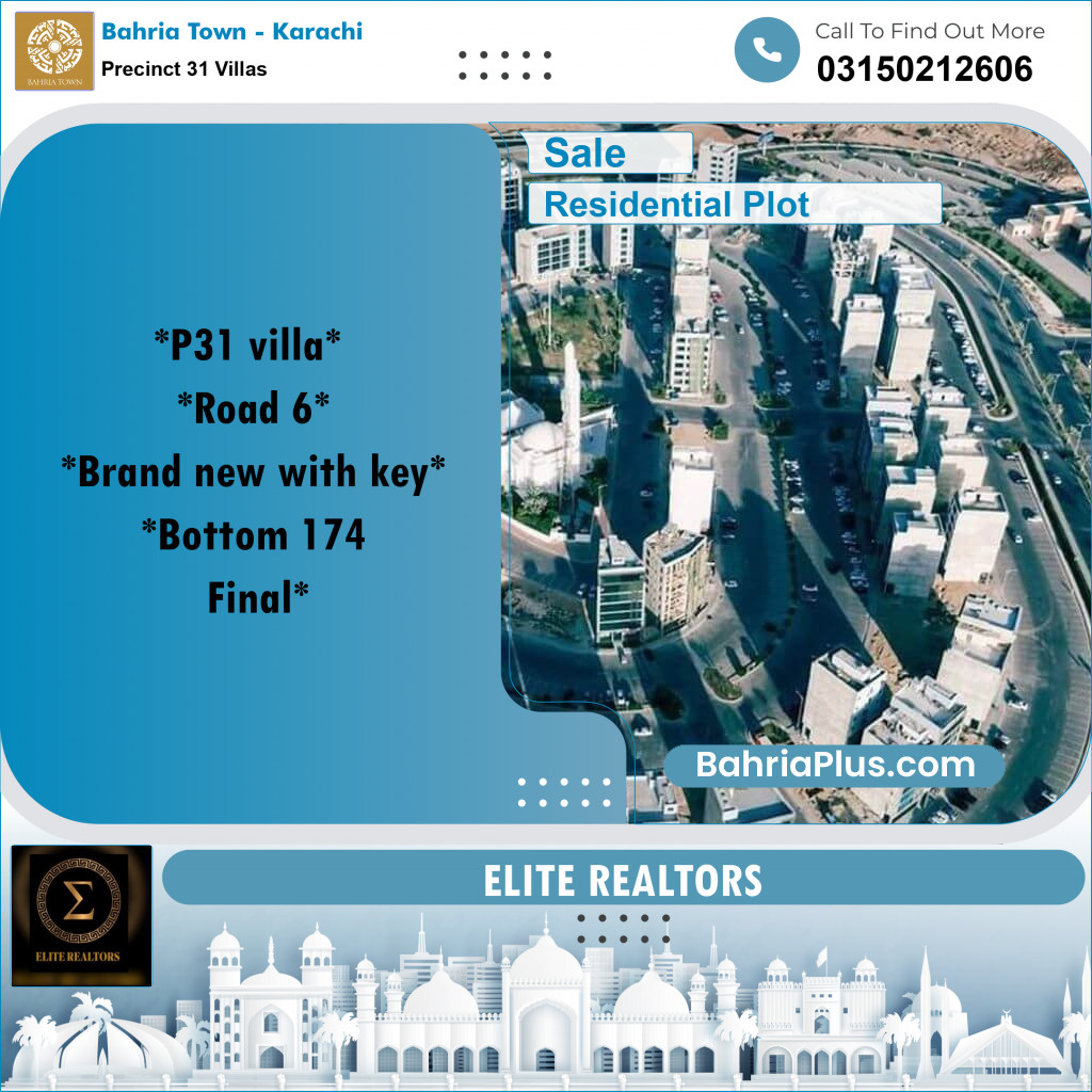 Residential Plot for Sale in Precinct 31 Villas -  Bahria Town, Karachi - (BP-178235)