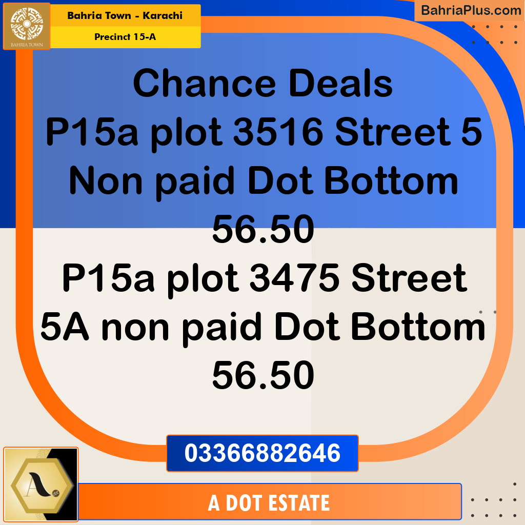 125 Sq. Yards Residential Plot for Sale in Precinct 15-A -  Bahria Town, Karachi - (BP-178245)