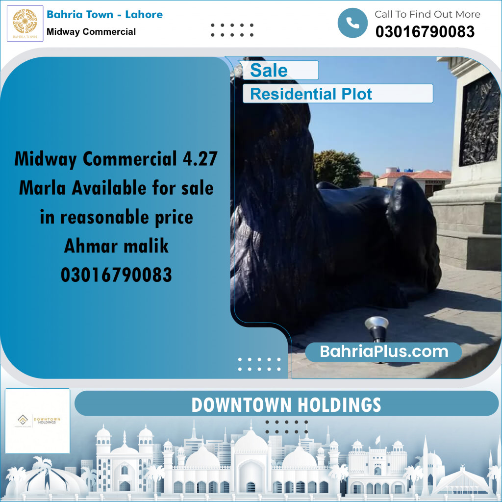 Residential Plot for Sale in Midway Commercial -  Bahria Town, Lahore - (BP-178253)