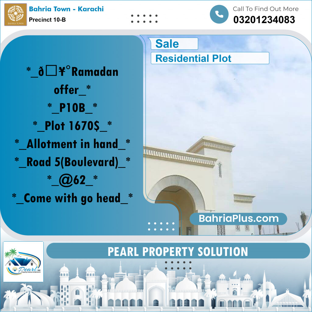 Residential Plot for Sale in Precinct 10-B - Bahria Town, Karachi - (BP-178261)