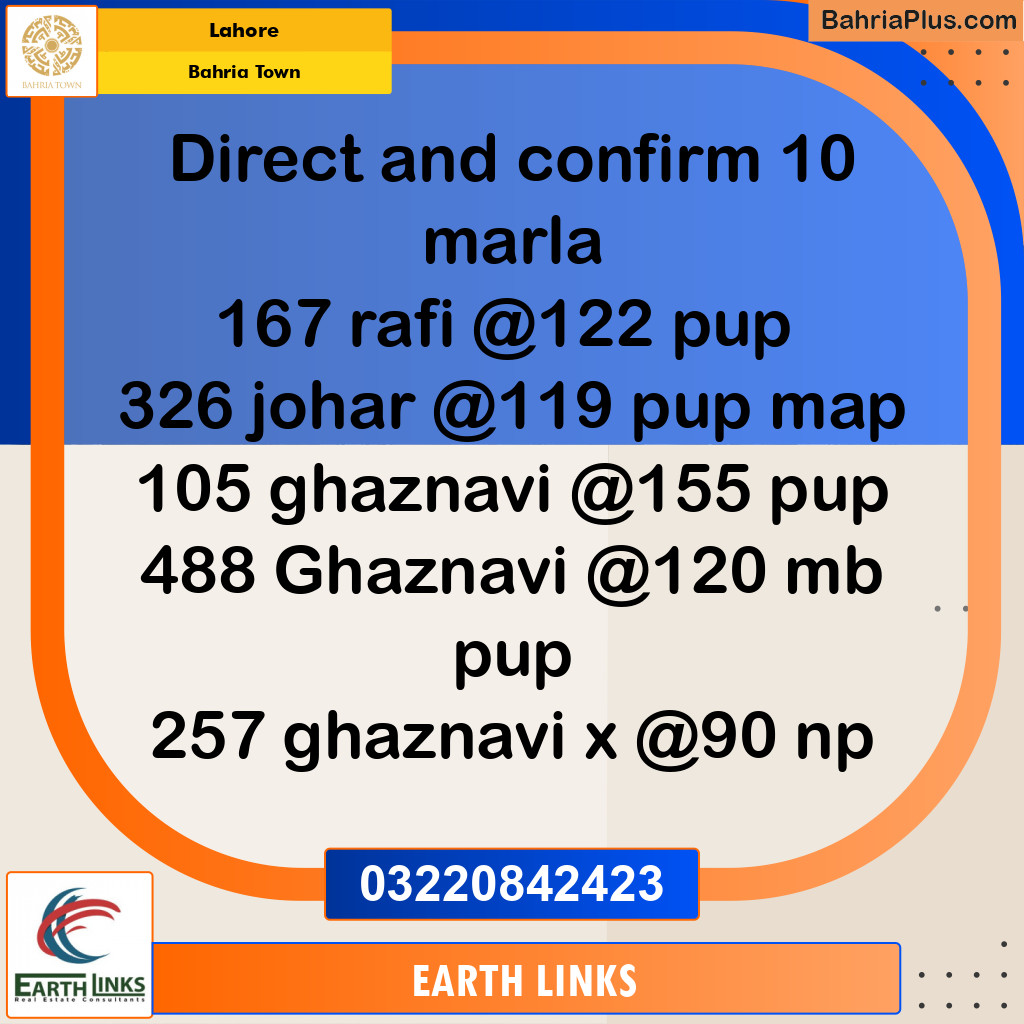 Residential Plot for Sale in Sector E - Rafi Block -  Bahria Town, Lahore - (BP-178268)