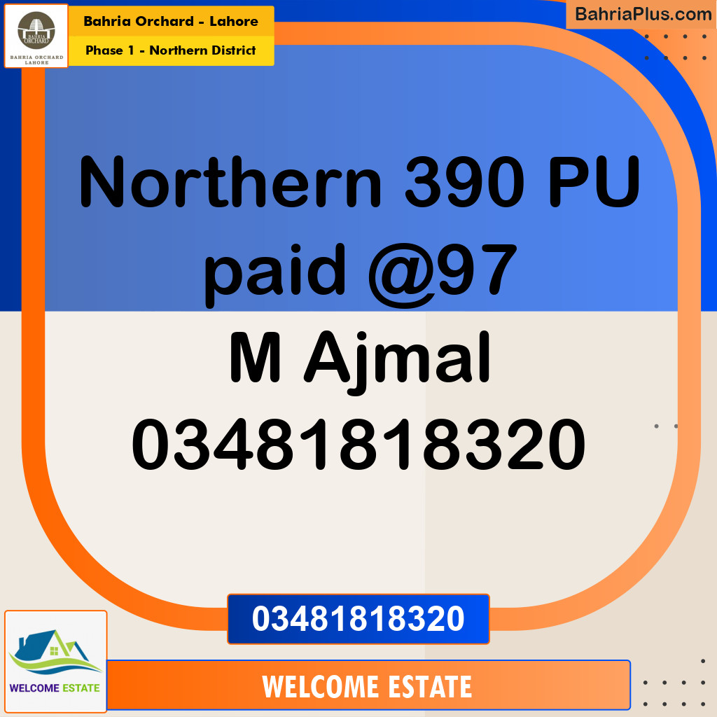 Residential Plot for Sale in Phase 1 - Northern District -  Bahria Orchard, Lahore - (BP-178292)