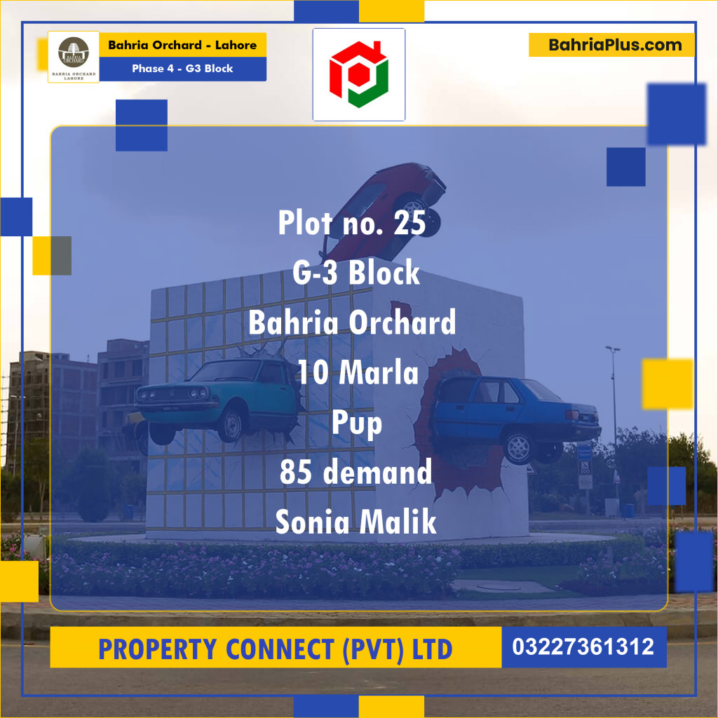 Residential Plot for Sale in Phase 4 - G3 Block -  Bahria Orchard, Lahore - (BP-178412)