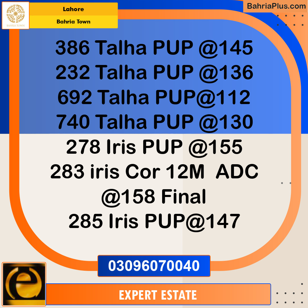 Residential Plot for Sale in Sector F - Talha Block - Bahria Town, Lahore - (BP-178454)
