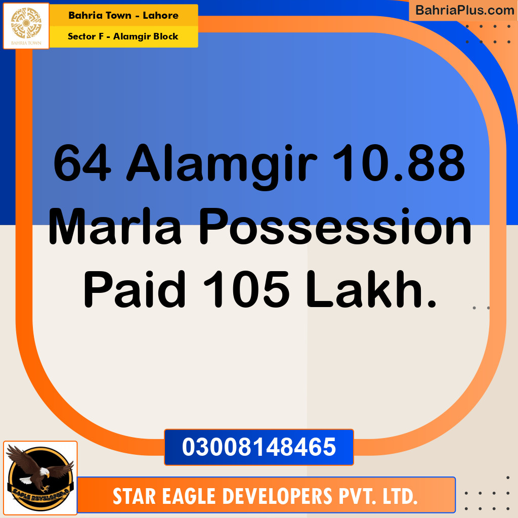 Residential Plot for Sale in Sector F - Alamgir Block -  Bahria Town, Lahore - (BP-178529)