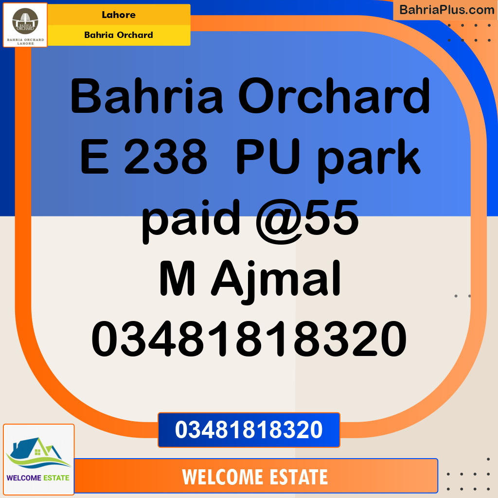 Residential Plot for Sale in Bahria Orchard, Lahore - (BP-178532)