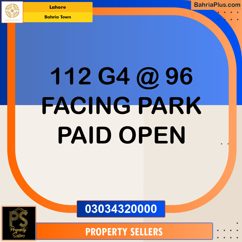 Residential Plot for Sale in Phase 4 - G4 Block -  Bahria Orchard, Lahore - (BP-178678)