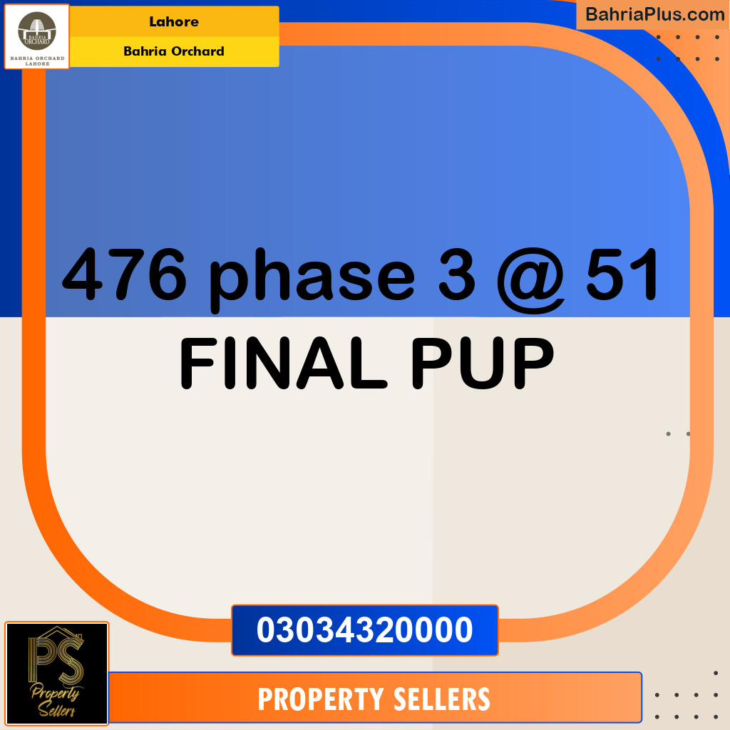Residential Plot for Sale in Phase 3 -  Bahria Orchard, Lahore - (BP-178692)